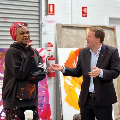 josh with indig artist
