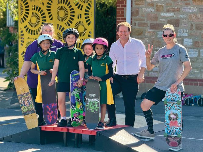 josh with skate kids
