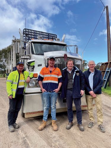 josh with truckies